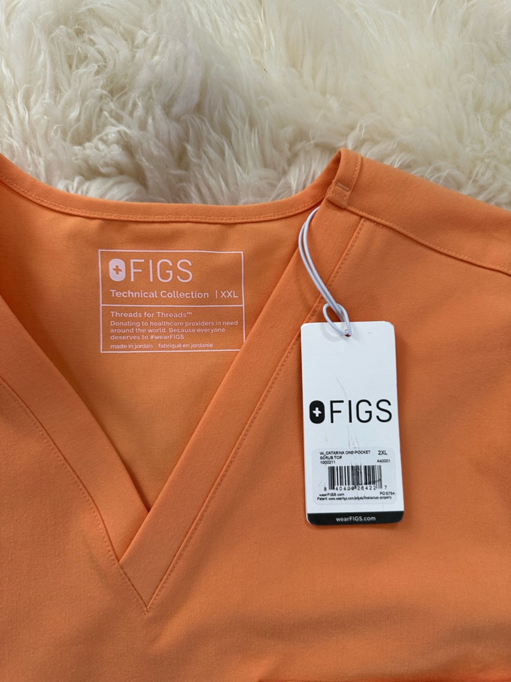 Figs Creamy Orange Set Catarina Top Zamora Jogger NWT - Picture 3 of 6